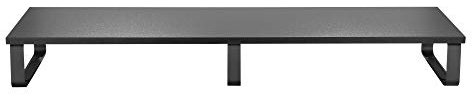 RICOO Réhausseur écran 100 x 26 x 124cm Support FS0112 TV et PC Meuble élévation Rectangulaire Organisateur de Bureau pour Ordinateur PC Noir