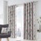 Fusion Lennox 100% Cotton Eyelet Lined Curtains, Grey/Blush, w229cm (90) x d229cm (90)