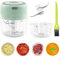 Mini Hachoir Electrique, 250ml Mini Mixer Presse Ail Sans Fil Puissant, Mixeur Portable Blender, Hachoir Manuel avec 100ml Bol Mixeur, pour Oignon Fruit Aliments pour Bebes