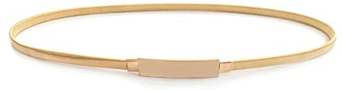 ZARSIO Cintura Elegante Oro Sottile, in Vita Alta Metallo Elastica per Donna