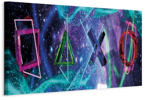 murando - Leinwandbild Gaming Play Game, 90x30 cm, 1-teilig, Schlafzimmer | Hochwertige Leinwand, sofort aufhängbar, ideal fürs Wohn- oder Schlafzimmer, wasserfest und lichtecht, langlebig, stilvoll