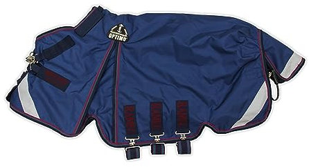 Horseware Rambo Optimo Weidedecke ohne Füllung (Ohne Halsteil) Navy/Burgundy (145)