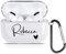 Personalisiert Benutzerdefiniert Soft Gel Klar Hülle Für AirPods - Schwarzer Name und Herz - für AirPods Pro