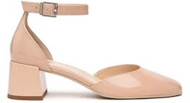 Nero Giardini E512340D Vernice Cipria Decoltè Elegante per Donna con Cinturino e Tacco Basso (Taglia 38)