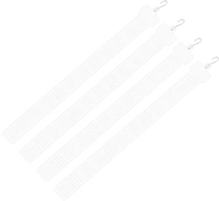 sourcing map 12 Estación Colgantes Tiras con Gancho, Mercancía Expositor Plástico Tira Transparente para Minorista Venta Pantalla, Paquete de 8