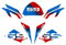 Aufkleber-Set kompatibel für BMW R 1200 GS 2008-2012 30th Anniversary Style AD-30THA-STD (Motorsport)