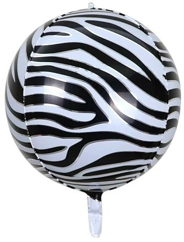 Zebra Balloons Zebra 4D Folienballon, 55 cm
