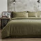 Sedefen Bettwäsche Set 135x200cm Baumwolle Olivgrün Grün Einfarbig Premium Renforce Uni Einzelbett Bettbezug und 1 Kissenbezug 80x80cm mit Reißverschluss