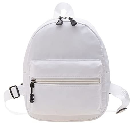 Ultraleichter, lässiger Rucksack, Schultertasche, modischer Damen-Rucksack, weiblich, lässiger Nylon-Rucksack, adretten Stil, Schule, Reisen, Mini-Rucksäcke, weiß