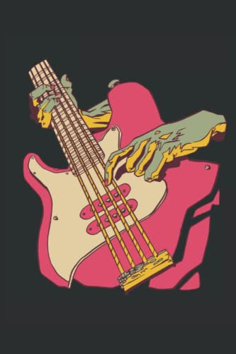 Notizbuch: Bassgitarre Notizbuch | 6x9 Zoll DIN A5 | 100 Seiten liniert | Bassist Notizheft | Bass Tagebuch | Gitarren Schreibheft | Musikschule Geschenk