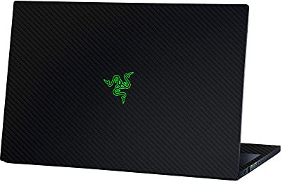 Razer Skin Vinyl Laptop Wrap: Blade 17 - Full Wrap - Premium 3M Cast Vinyl - Scratch Protection - Unique Designs & Finishes - Easy Application - Carbon Fiber - Black