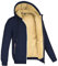 Herren Kapuzenpullover Herren-Mantel, übergroßer, Warmer, mit Fleece gefütterter Kordelzug-Hoodie, einfarbig, verdickter Winter-Pullover mit Reißverschluss Pulli Decke Damen