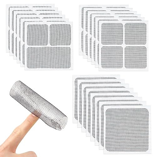 20st Reparatur Kit für Fensterscheiben, Selbstklebende Window Screen Repair Kit Fliegengitter Reparatur set Glasfaserabdeckung zur Reparatur von Bildschirmfenstern Zelten Netzen(Grau, 3 Größen)