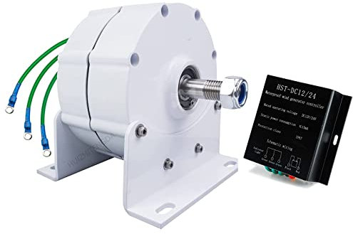 HUIZHITENGDA 10000W 3 Phase Permanent Lichtmaschine, 220 V Permanent Magnet Elektromotorgenerator DIY AC -Lichtmaschine Permanentmagnetmotor (mit Basis),24v