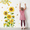 Runtoo Wall Stickers Flowers Sunflower Large Floral Butterfly Deco Stickers Living Room Bedroom Children Baby Decoration