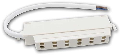 world-trading-net - Niedervolt AMP Adapter, Verteiler für 6 Leuchten mit AMP-Steckern, weiß, 16cm Kabelanschluss, Gesamtbelastung max. 30V/10A