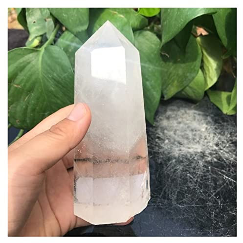 FUDGIO Cristal Natural áspero 200g Obelisco Blanco Claro Natural Punto de Cristal de Cuarzo Curación