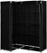Eckschrank aus Stoff, Eckschrank, Ecke, Ankleidezimmer, staubdicht, Stoffschrank, Kleideraufbewahrung mit 2 Hängeschienen (Schwarz, 169 x 129 x 87 cm)