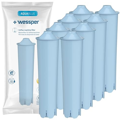 Wessper Filterpatronen für kaffeevollautomat, Aqua Blue Wasserfilter mit aktivkohle für Kaffeemaschine, Kartuschen kompatibel mit Jura Impressa, ENA, Micro, GIGA, 71312 Blue- 8 Stück