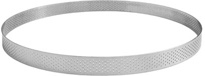 GOBEL - Cercle à Tarte Perforé - Cercle à Patisserie Perforé - INOX - Ø 20 cm - Hauteur 2 cm - Qualité professionnelle - Fabriqué en France