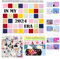 BCEDIGAD Wandkalender 2024 Jahreskalender,Singer Kalender Tour Kalender 2024 Musik Poster Album Cover Poster Aufkleber Für Sänger Vinyl Laptop Aufkleber Girls Tour Kalender Für Haus Oder Büro