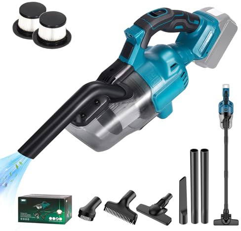 CAMXTOOL Aspirateur sans fil à main pour batterie Makita 18 V, aspirateur sans fil portable, 4 buses multiples, 2 filtres HEPA, aspirateur léger pour poils d'animaux domestiques, voiture (batterie non