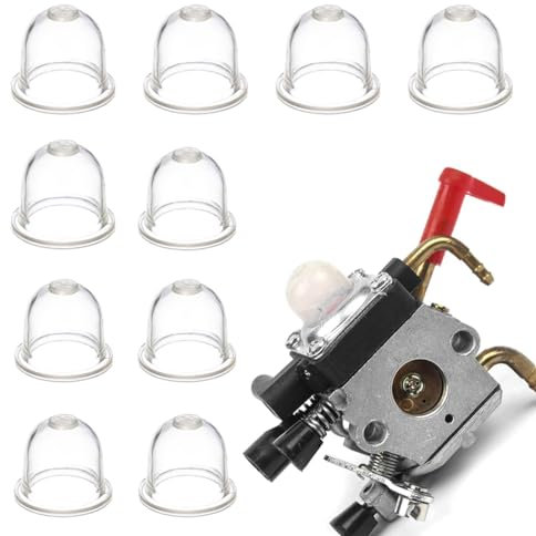KSJEHW 10 Stück Primer Pumpe für STIHL FS38 FS40 FS45 FS55 FS56 FS80 FS85 FS130, Primer Birne Vergaser Ersatzteile Pumpe Bulb Zubehör für Motorsense Freischneider Fadenschneider