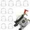 KSJEHW 10Pcs Primer Bulb Pump 19mm e 22mm Bianco Trasparente Carburatore Coppa Olio per Tosaerba, Macchina per Siepi, Sega a Benzina, Lampadina per Adescamento Carburante