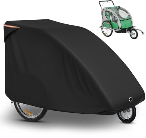 QZMVER Fahrradanhänger abdeckung,Faltgarage für fahrradanhänger,Universell Abdeckung für Fahrradanhänger Hundeanhänger Lastenanhänger-98*80*95cm