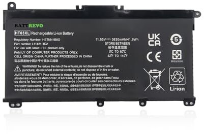 BATTREVO HT03XL HTO3XL L11119-855 Laptop Akku für HP Pavilion 250 G7 255 G7 14-CE 14-CF 14-CK 14-cm 14Q-CY 14S-CF 15-CS 15-CW 15-DA 15-CR 15-CU 17-by 255 G7 340 G5 348 G5 L11421-542 L11421-2C2