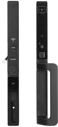 3D Face Recognition Smart Door Lock with Camera, Fingerprint Password IC Card Unlock WiFi Video Doorbell, Keyless Smart Mortise Lock for Home Security (Black)