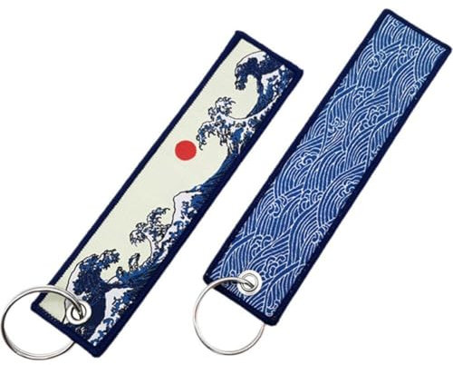 Muteitt Porte-clés De Voiture, Porte-clés en Tissu Brodé, Accessoires De Décoration pour Clés De Voiture