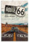 GHJOPAF Route 66 USA-Vintage-Poster, Leinwandbild, Wandkunst, Bild, Heimdekoration, Druck für Schlafzimmer, Wohnzimmer, 30 x 45 cm, ungerahmter Stil