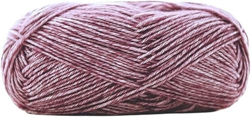 Filato per uncinetto Filato di lana Fai da te tessuto a mano Coperta per bambola in cotone acrilico all'uncinetto (018 kaki chiaro) -007 Rosa viola
