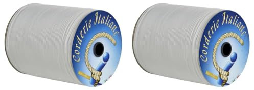 Corderie Italiane 003009603 Cordino per tende veneziane, 3 mm, 200 Metri, Bianco (Confezione da 2)