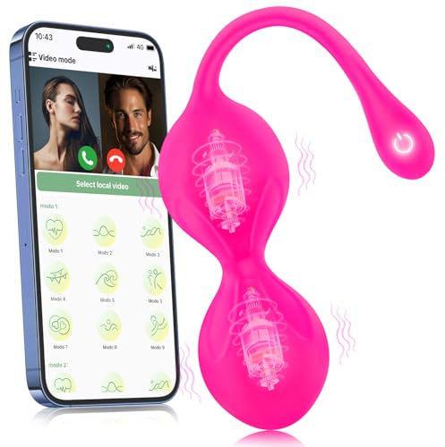 Vibromasseur, Femme Clitoridien Puissant Sex Toýs Femme Couple Plaisir Vibromasseurs Feminin Oeuf Vibrant à Distance APP 9 Modes Gode Vibro-masseur Sextoyse Femme Clitoridienne Avec Telecommande(Red)