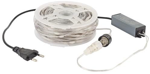 Hmuaog 30 Meters Chaine de Lumieres LED IP65 Etanch Blanc Chaud avec 8 Modes, AC 220V Guirlande Lumineuse LED 30M 240leds with EU Plug for Interieur Exterieur Decor (Blanc Chaud, 30M)