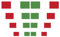GamesMonkey ® - Stickers Drapeau Italien Tuning Sport Racing Lot de 8 unités pour voiture, moto, scooter, Quad ATV casques de vélo extérieurs (drapeau italien, V4)