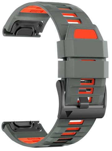 U-LIMVE Armband für Garmin Fenix 8 51mm/Fenix 7X/Fenix 7X Pro/Fenix 6X/Fenix 6X Pro/Fenix 5X/Fenix 3, Silikon QuickFit 26mm Armband