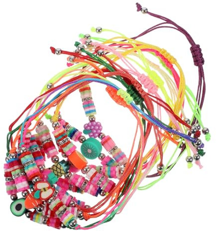 HAWILLOSCH Armband Freundschaft 12er Set Farbige Freundschaftsarmbänder Aus Soft Ton Für Stapelbare Perlenarmbänder Ästhetischer Schmuck Für Den Sommer Und Strand Perfekt Als Mitgebsel Oder