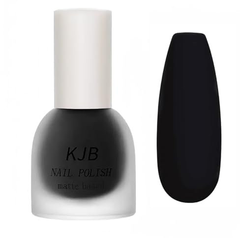 Matte Nail Polish - Black Nail Polish - Silky Velvet Black Nail Varnish - Cruelty Free Fast Dry Nail Varnish - Smooth Matte Nail Paint Nail Art Polish For Women Girls Manicure DIY