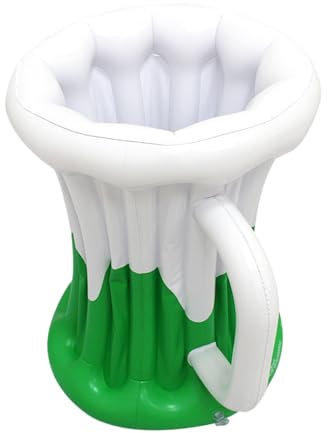 Enfriador de cerveza inflable – Soporte para latas y botellas | Enfriador de cerveza inflable de PVC para fiestas, contenedores de bebidas portátiles flotantes, decoraciones de fiesta grandes para