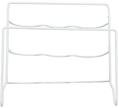 Eeneme Fridge Wine Holder, Odorless Polished Luster Metal Material Refrigerator Wine Shelf for Home Organization with Thickened Metal for Beer Bottles Water Bottles, 33x31.5x11.5cm