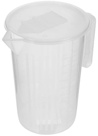 ULTECHNOVO Großer Messbecher Aus Kunststoff Fassungsvermögen Mit Beidseitiger Graduierung Und Schiebedeckel Auslaufsicher Geeignet Für Kochen Backen Und Laborgebrauch