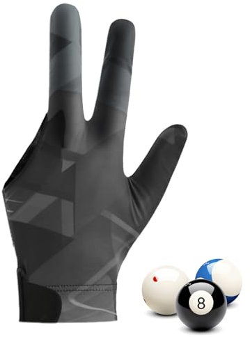 Poolhandschuhe Billard-Single Link Carom Cue-Handschuh, rutschfeste Handhülle | Manual Billard Shot Stabilisator Zahnrad, Komfort -Cue -Handschutz, Turnierqualität Cue Handschuhgerät