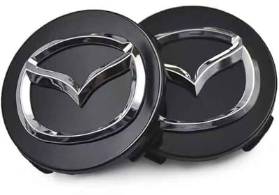 LAVIYE 4 Stück Auto Radnabenkappen für Mazda CX-5 56MM, Nabenkappen Nabendeckel Felgendeckel Felgenkappen Radnabendeckel Radnabenabdeckung,C
