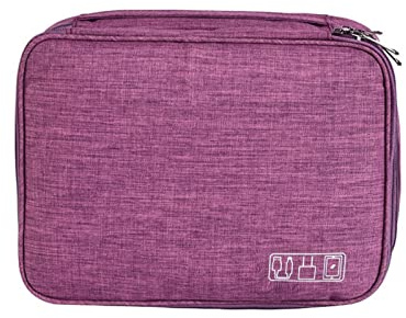 Ldabrye Étui de rangement pour gadgets numériques avec fermetures éclair sécurisées pour chargeurs, câbles de données, petit accessoire électronique, étui de câble portable