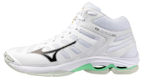Mizuno Herren Volleyball Sport Schuhe Wave Voltage MID - V1GA2465, Farbe:Weiß, Herren Schuhe:47