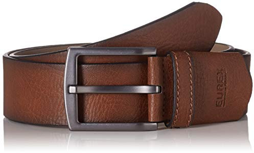 Eurex by Brax Herren Leder Dehnbund Gürtel, 55 Cognac, 110