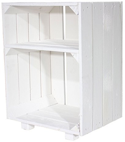 Vintage-Möbel24 GmbH 2er Set NACHTTISCH MIT Boden Shabby CHIC Serie 30,5X40X54CM Regal, Schrank, Ablage,Holzschrank, Obstkiste,Apfelkiste,Holzkiste, Nachtscharank